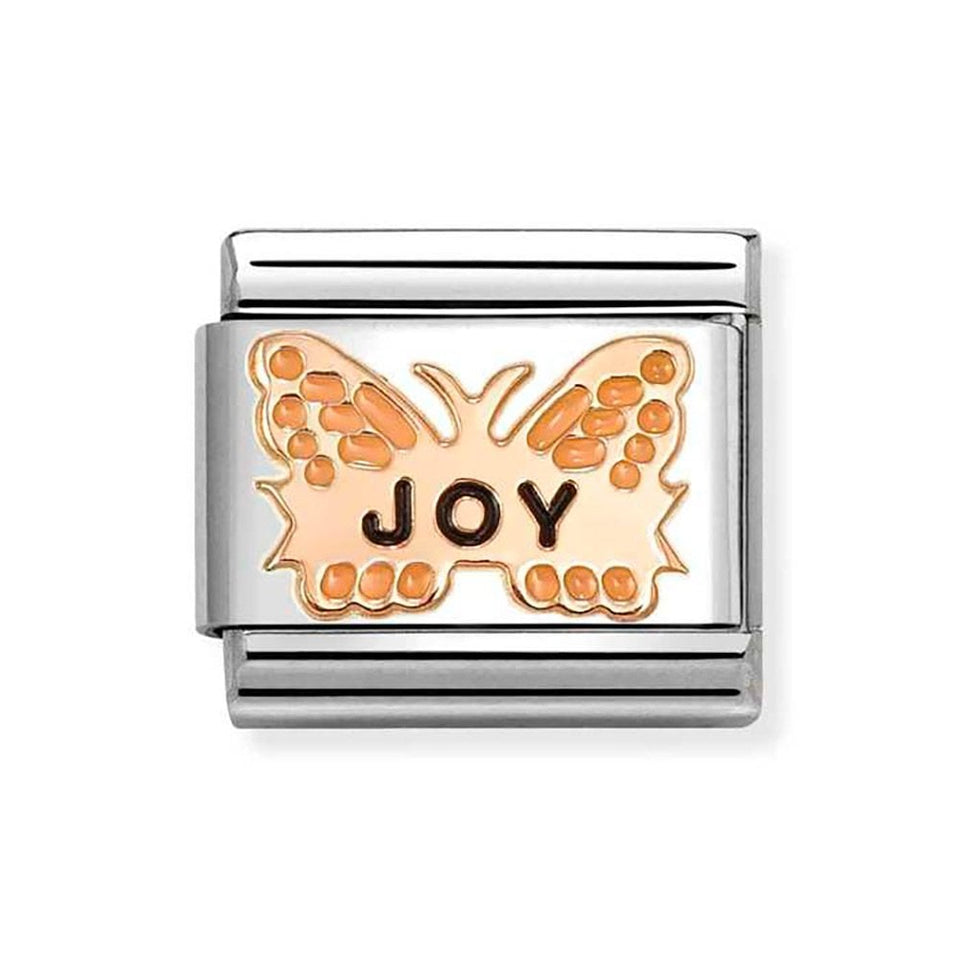 Nomination CLASSIC Rose 'Joy' Orange Butterfly Charm