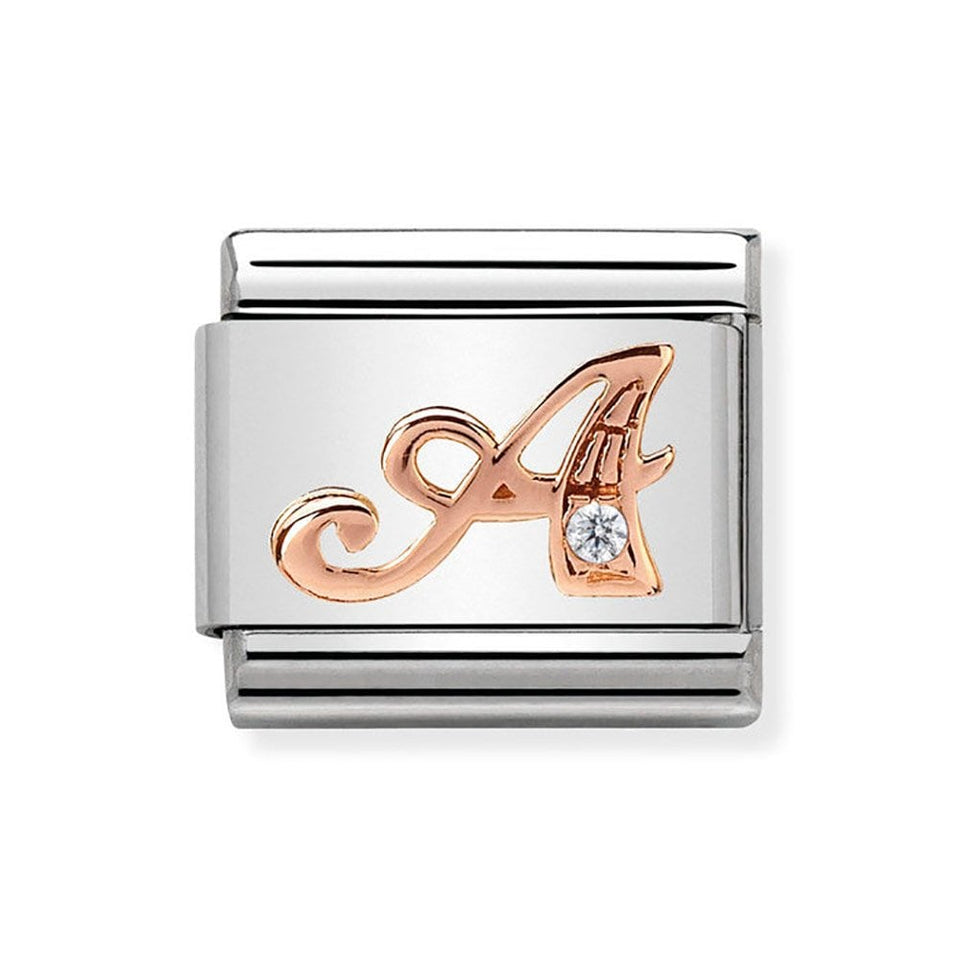 Nomination CLASSIC Rose Letter 'A' Charm