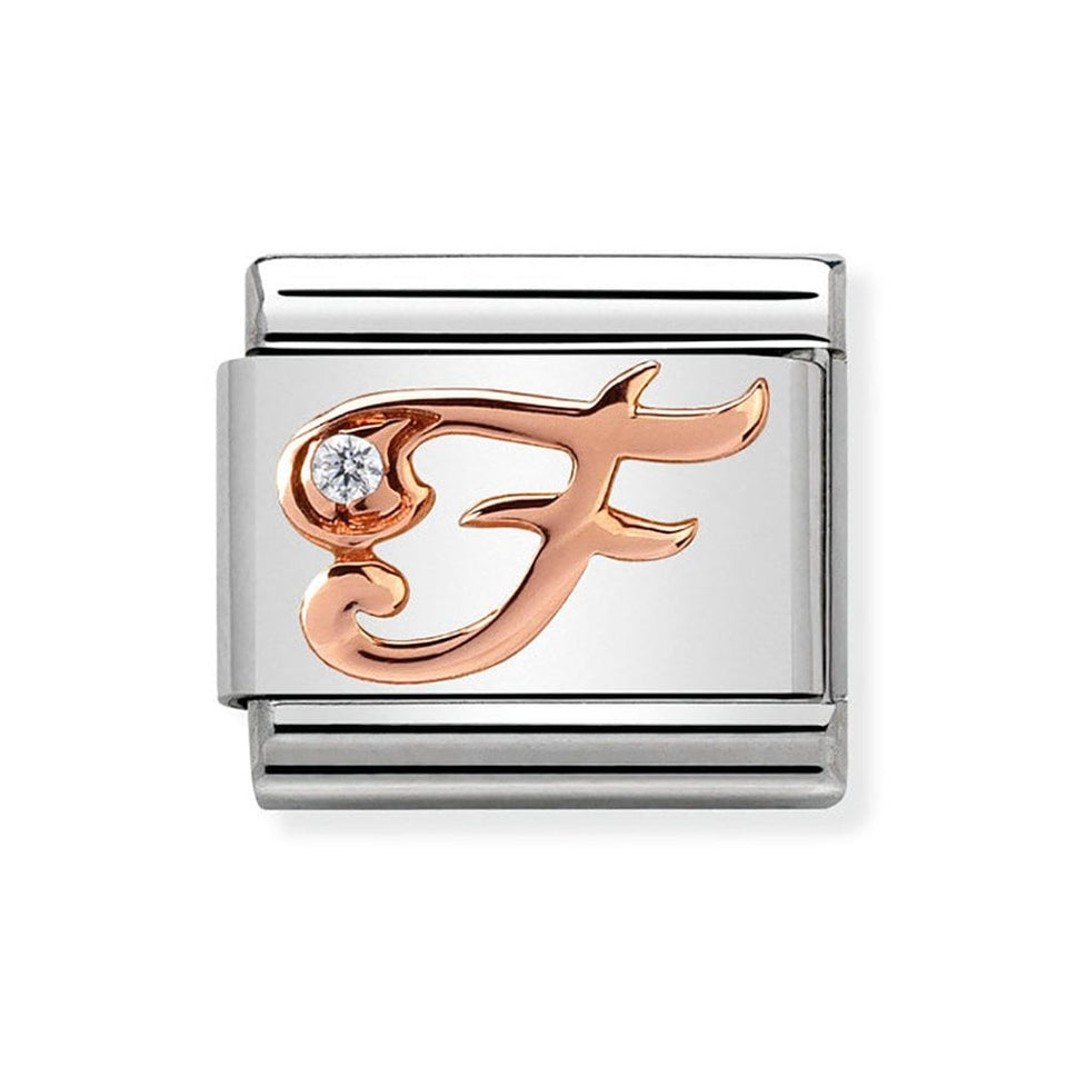 Nomination CLASSIC Rose Letter 'F' Charm