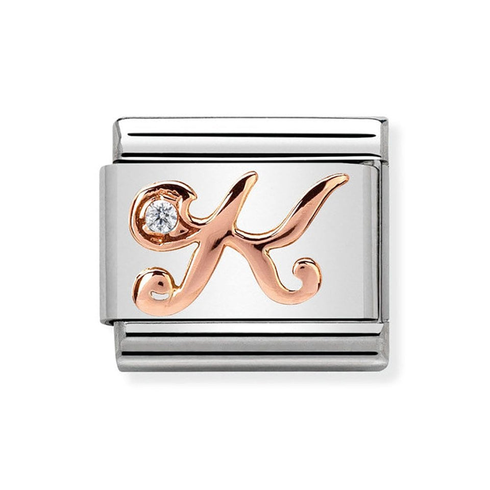 Nomination CLASSIC Rose Letter 'K' Charm
