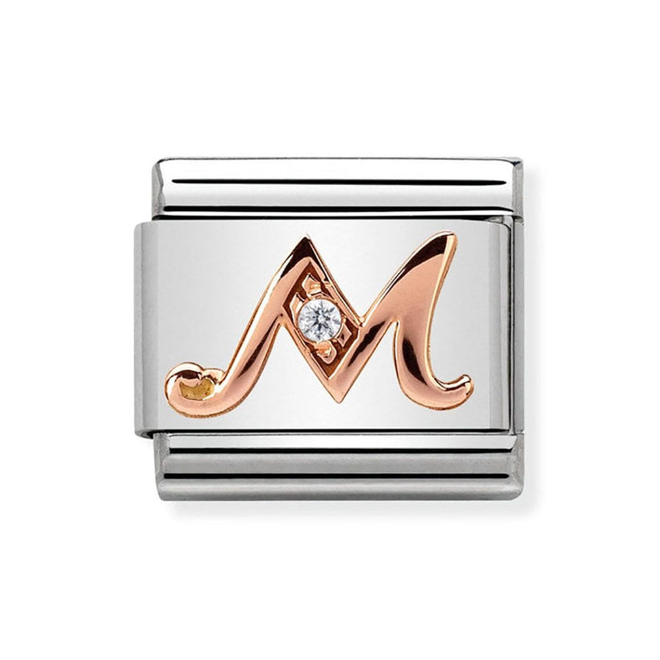 Nomination CLASSIC Rose Letter 'M' Charm