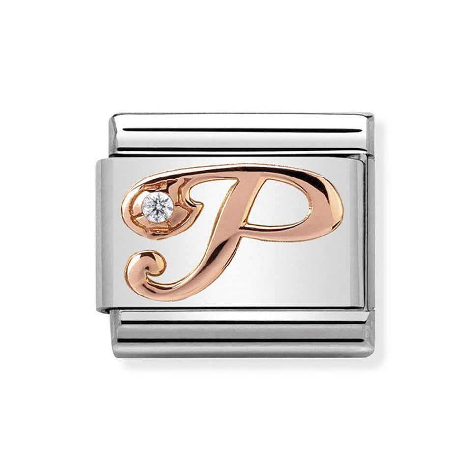 Nomination CLASSIC Rose Letter 'P' Charm