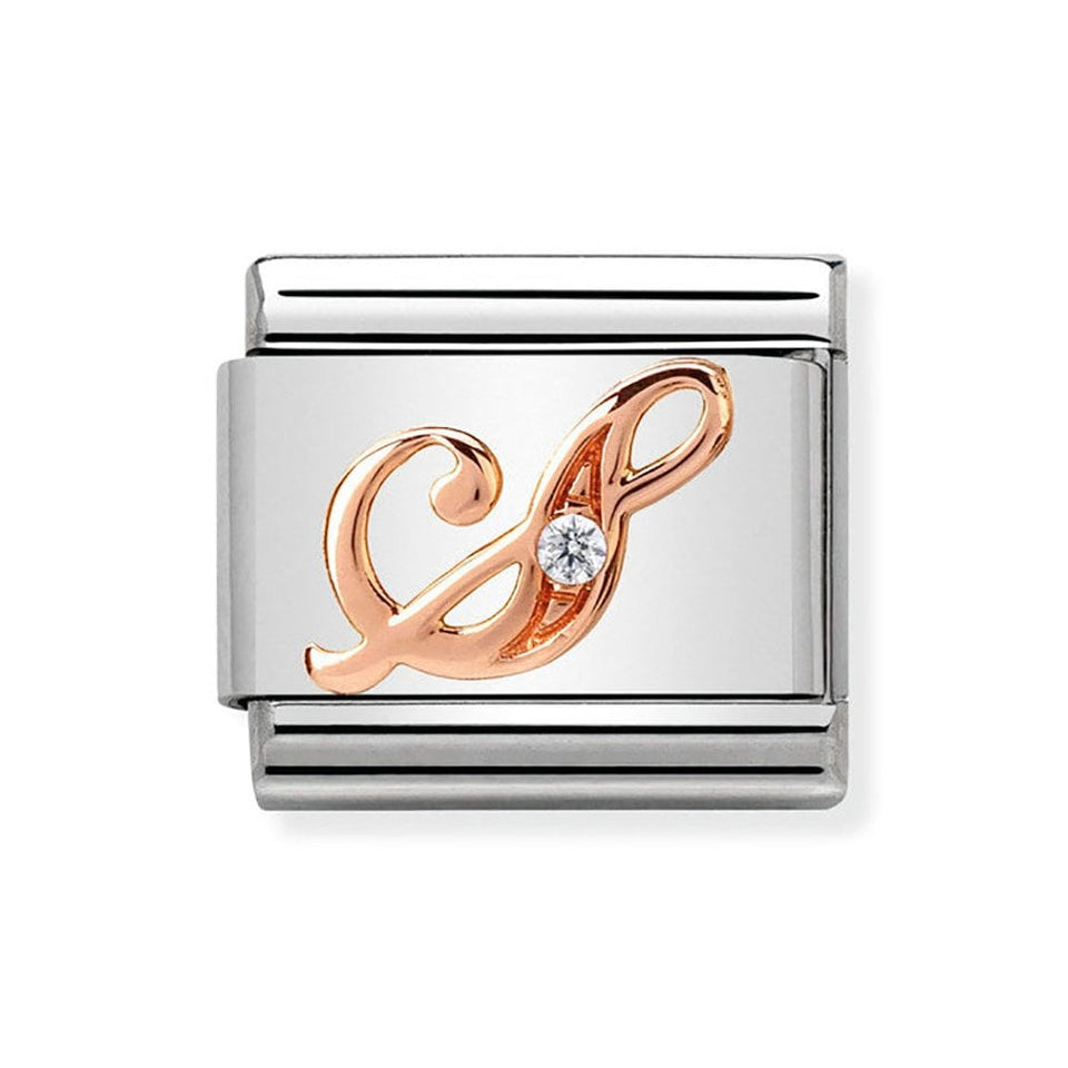 Nomination CLASSIC Rose Letter 'S' Charm