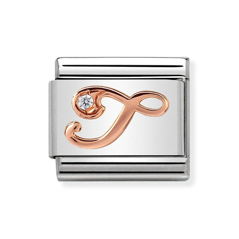 Nomination CLASSIC Rose Letter 'T' Charm