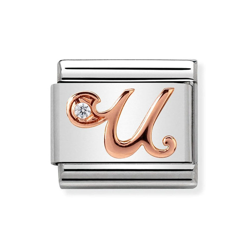 Nomination CLASSIC Rose Letter 'U' Charm