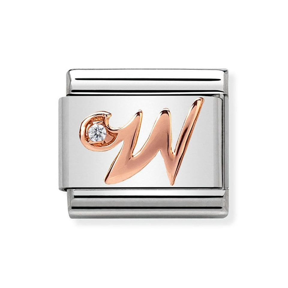Nomination CLASSIC Rose Letter 'W' Charm