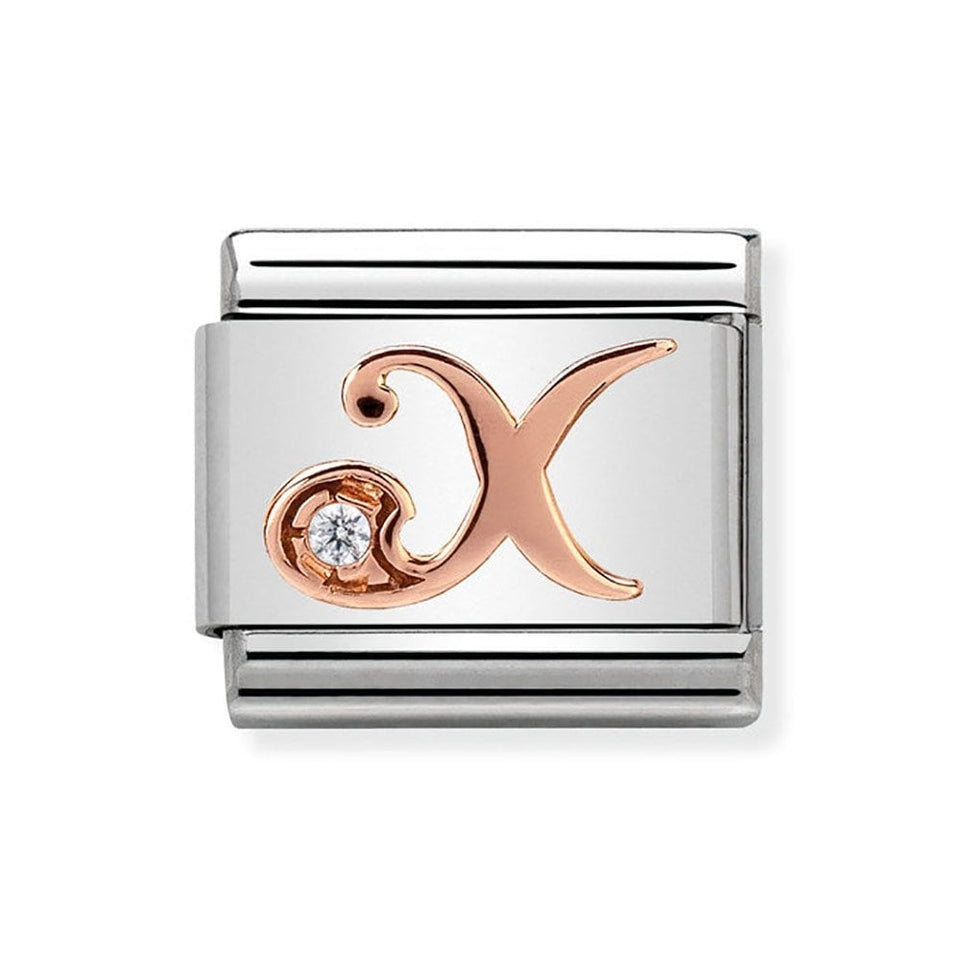Nomination CLASSIC Rose Letter 'X' Charm