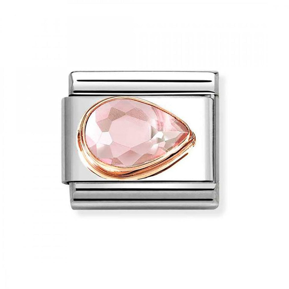 Nomination CLASSIC Rose Light Pink Stone Drop Right Charm