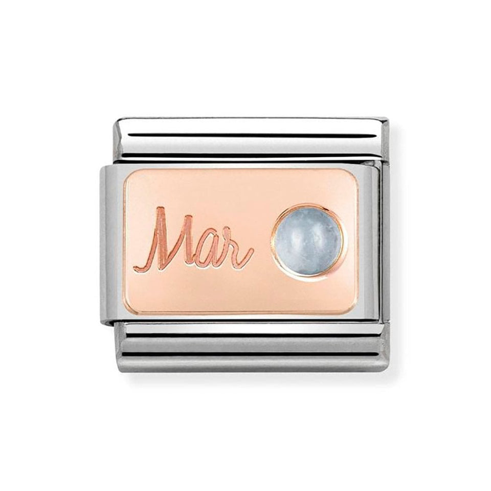 Nomination CLASSIC Rose March Aquamarine Charm