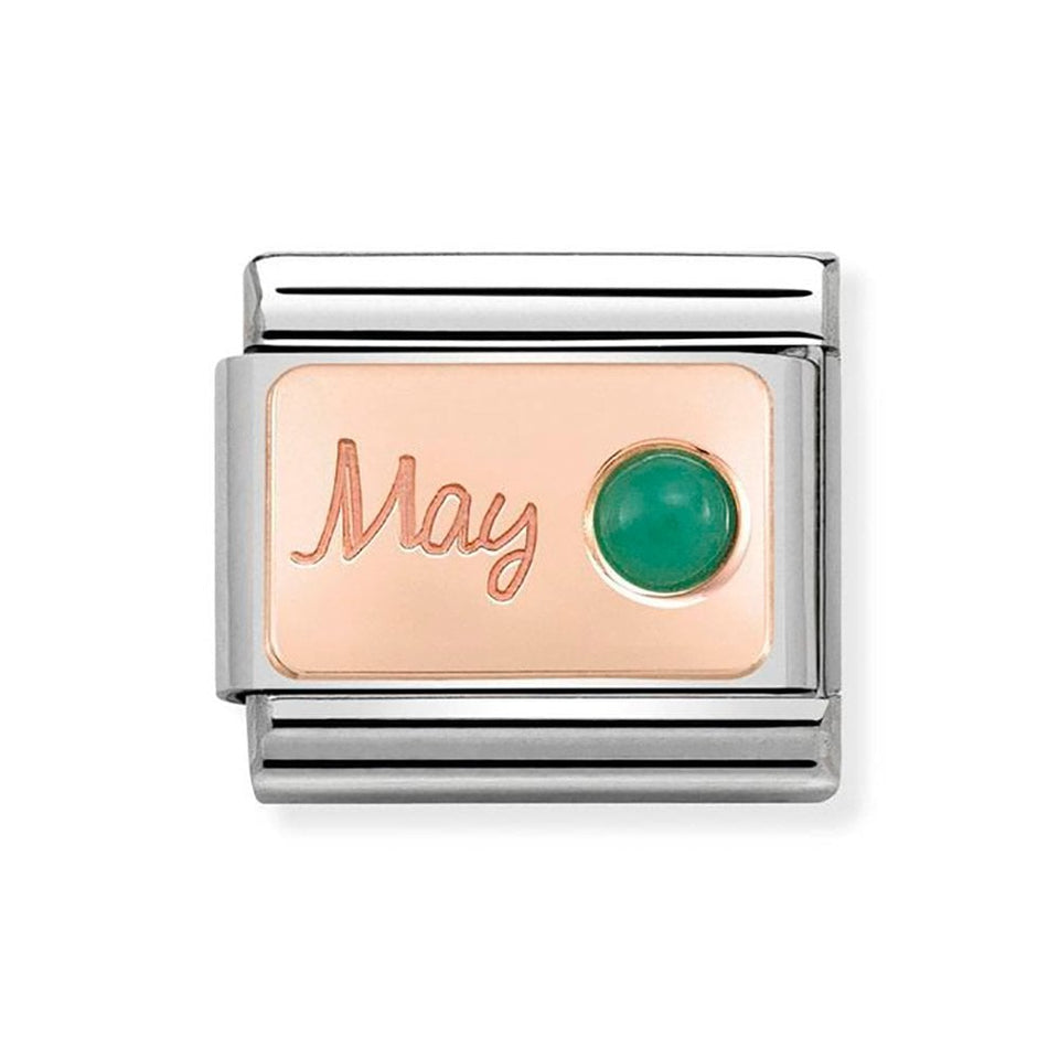 Nomination CLASSIC Rose May Emerald Charm