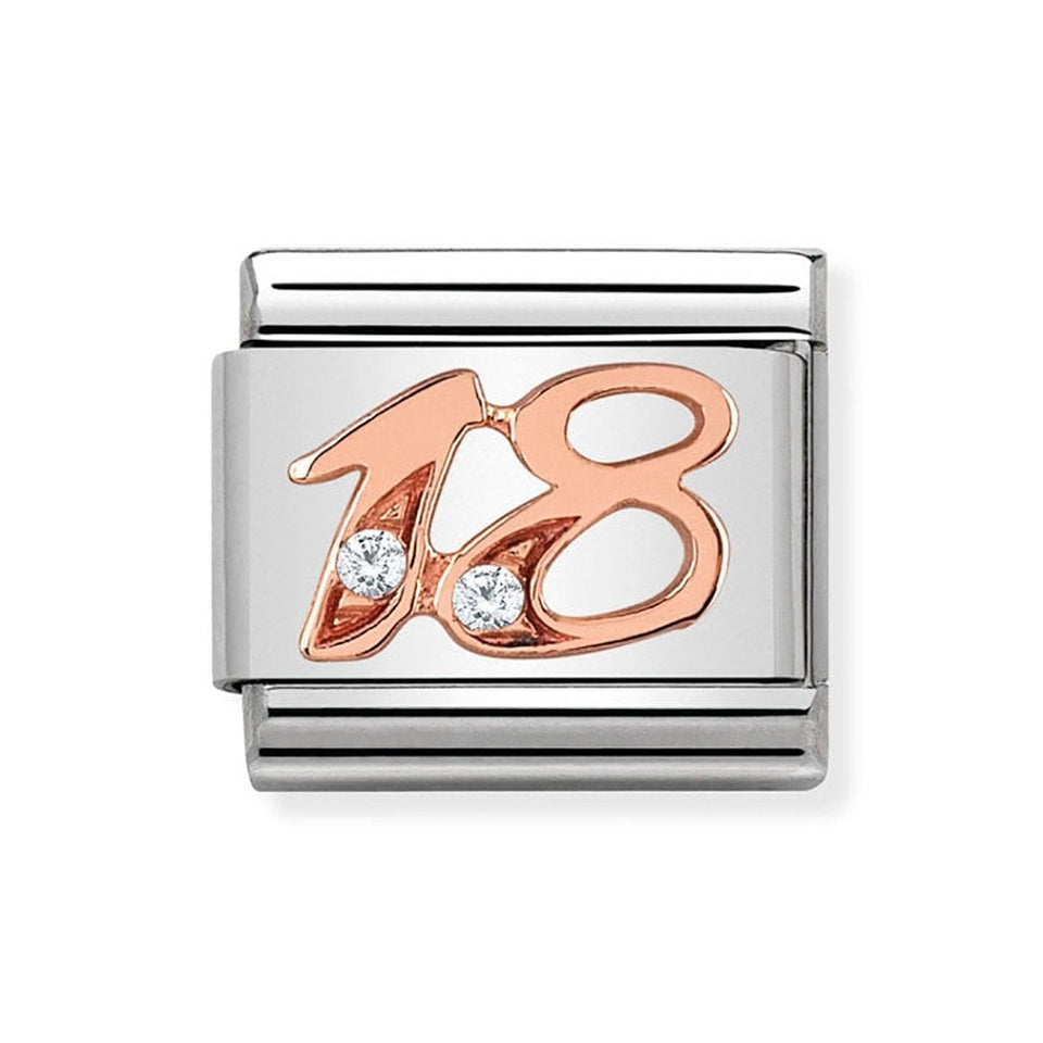 Nomination CLASSIC Rose Number '18' Charm