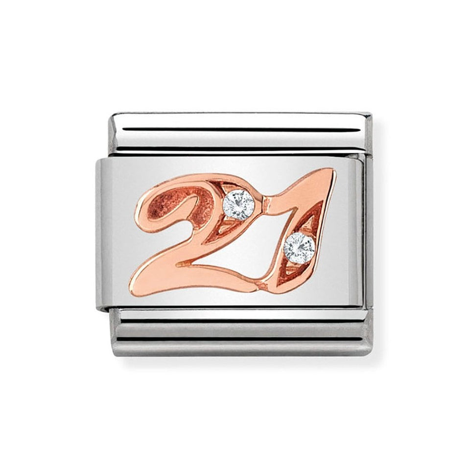Nomination CLASSIC Rose Number '21' Charm