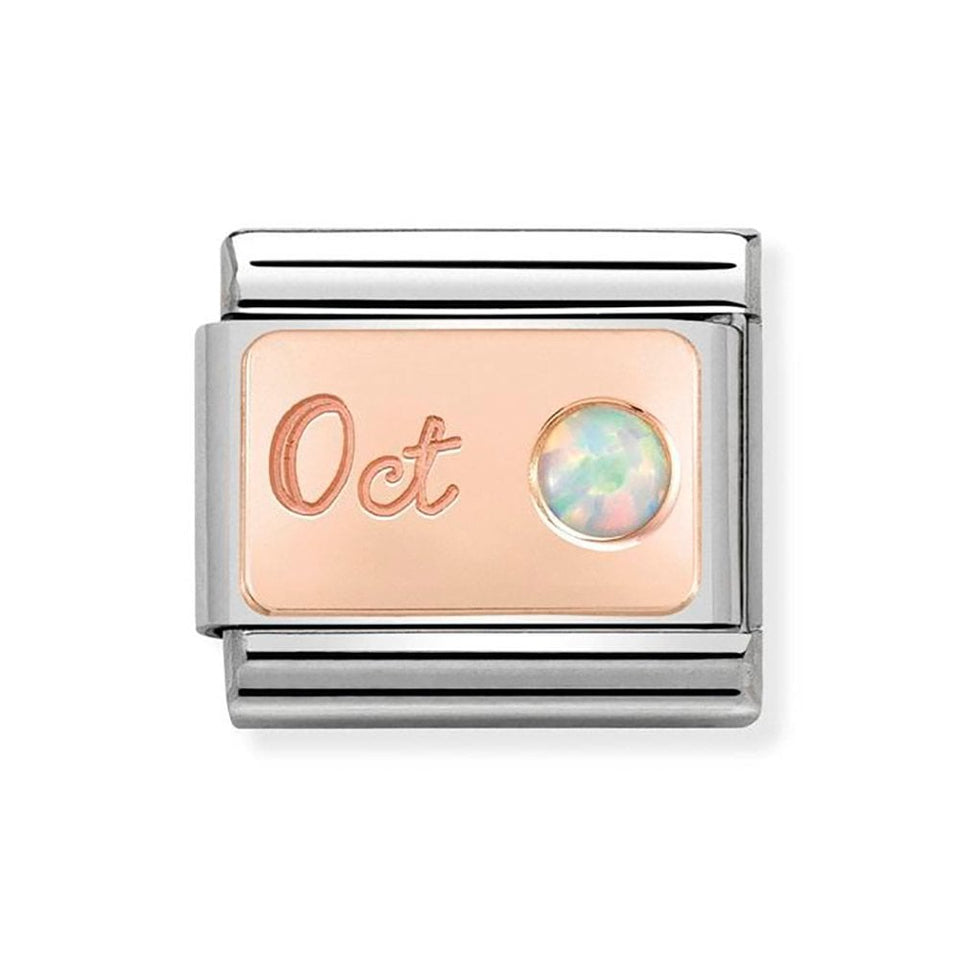 Nomination CLASSIC Rose October White Opal Charm
