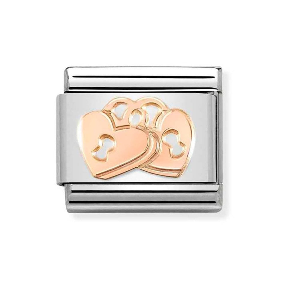 Nomination CLASSIC Rose Padlock Heart Charm