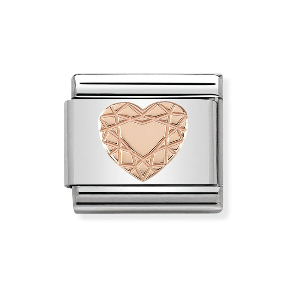 Nomination CLASSIC Rose Patterned Heart Charm