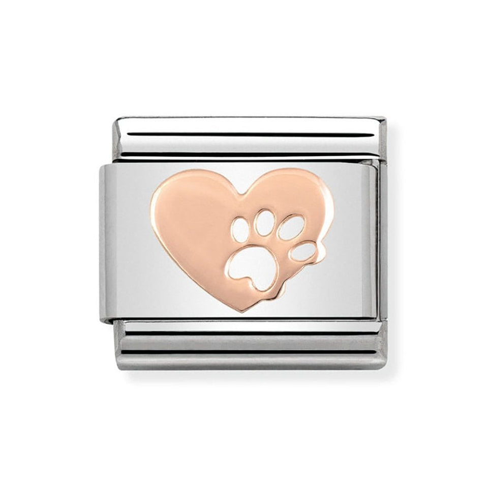 Nomination CLASSIC Rose Paw Print Love Charm
