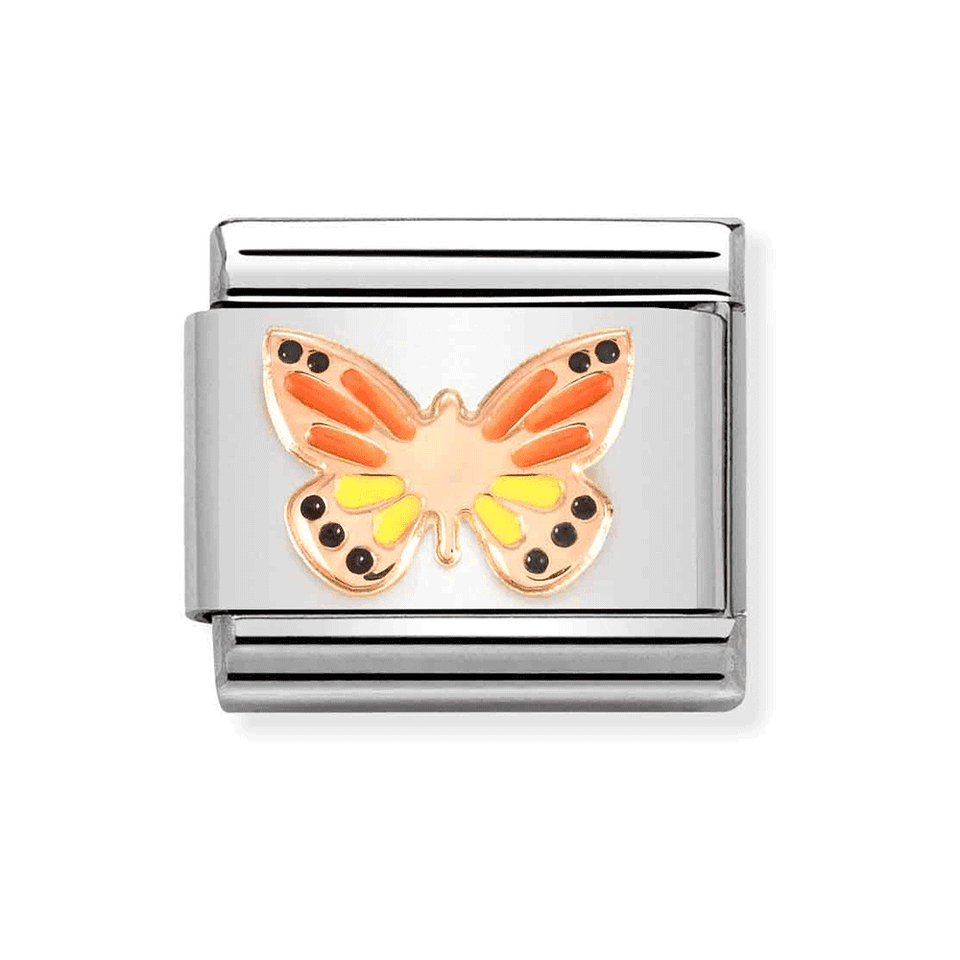 Nomination CLASSIC Rose Rainbow Butterfly Charm