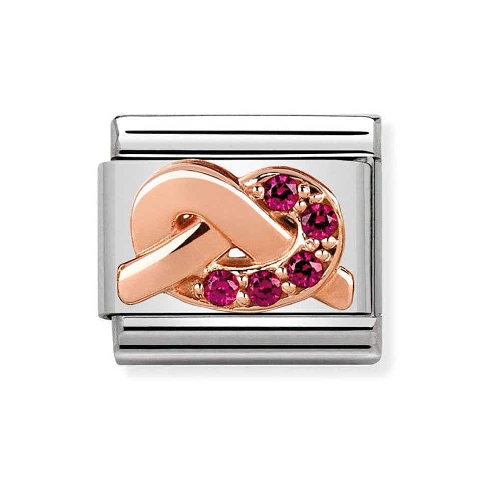 Nomination CLASSIC Rose Red Love Knot Charm