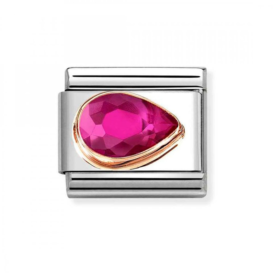 Nomination CLASSIC Rose Red Stone Drop Right Charm