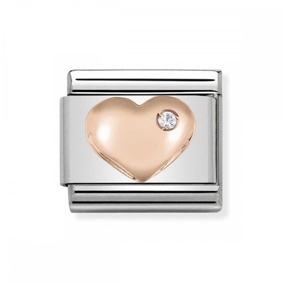 Nomination CLASSIC Rose Sparkling Heart Charm