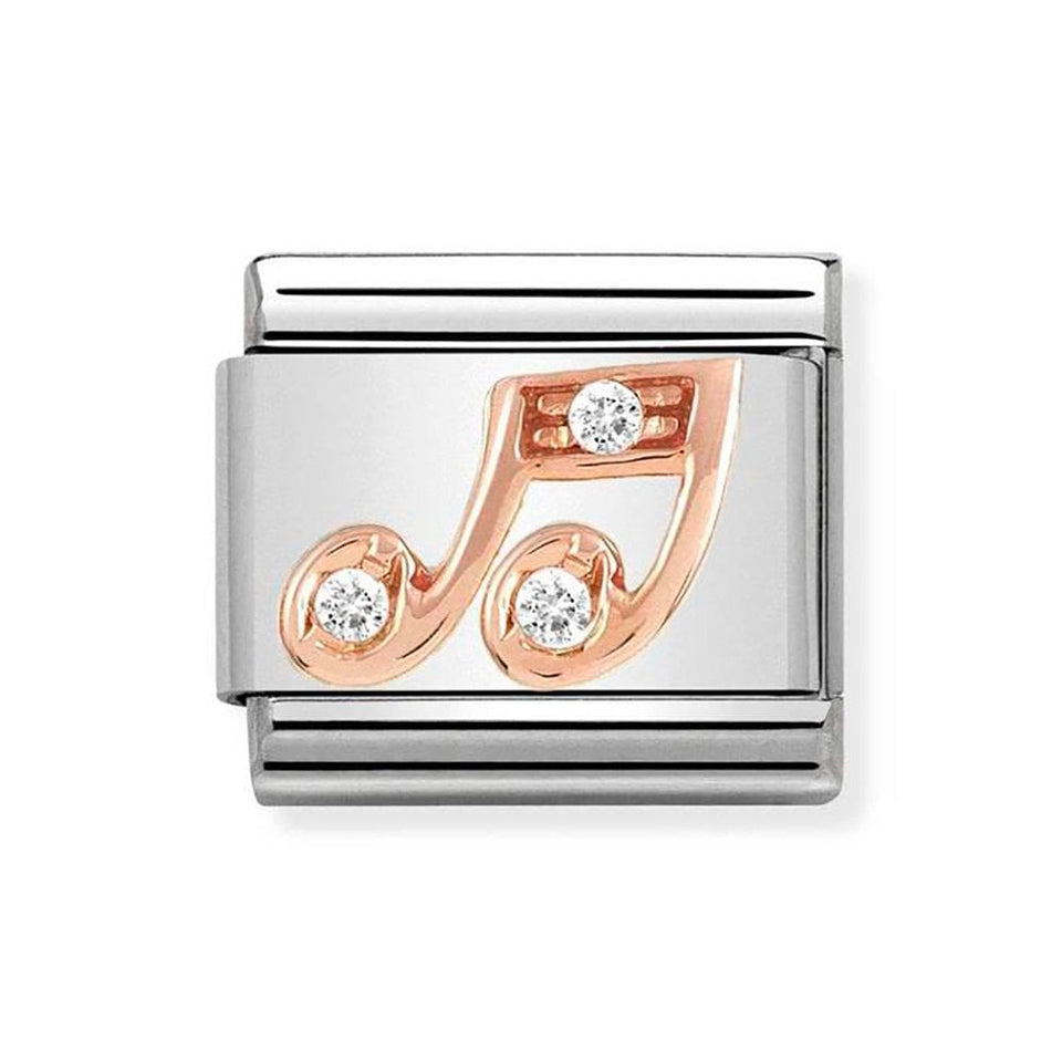 Nomination CLASSIC Rose Stone Set Music Note Charm