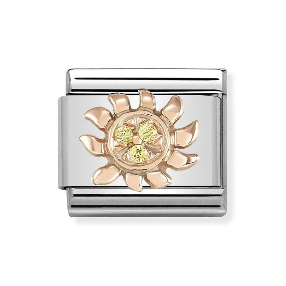 Nomination CLASSIC Rose Sun With Yellow Stones Charm
