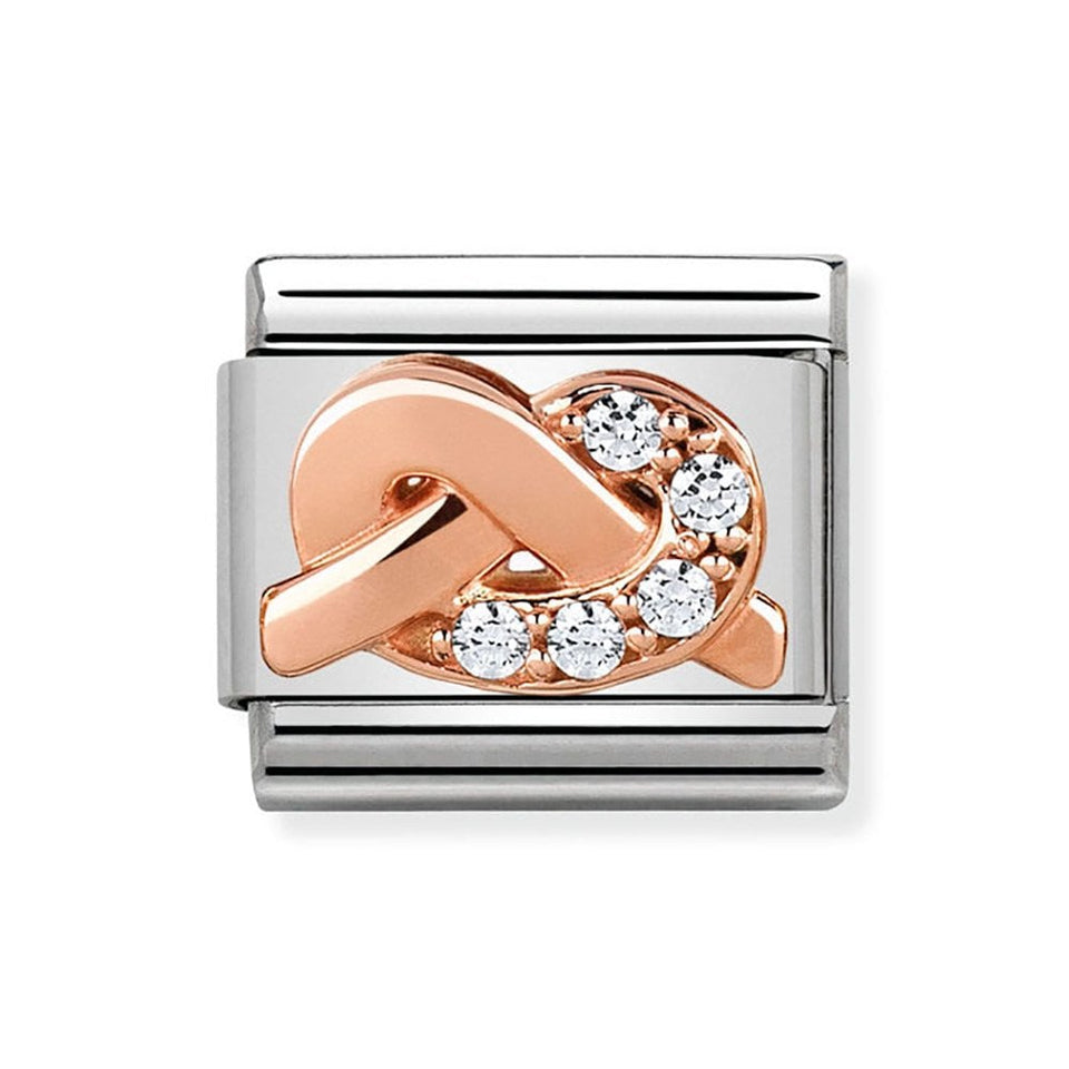 Nomination CLASSIC Rose White Knot Charm