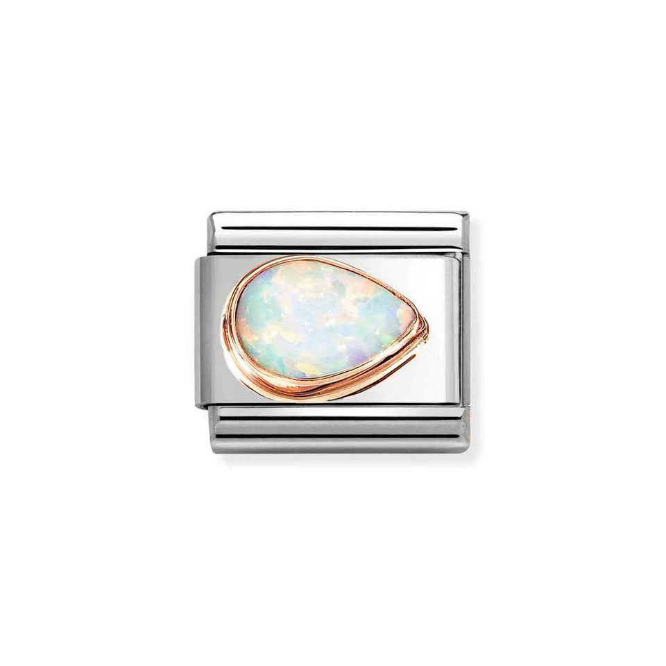 Nomination CLASSIC Rose White Opal Drop Right Charm