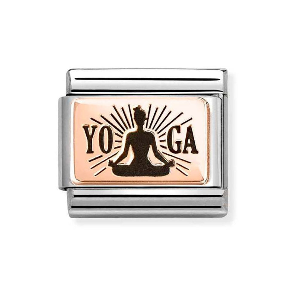 Nomination CLASSIC Rose Yoga Meditation Charm