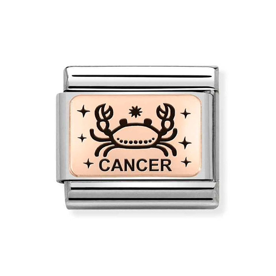 Nomination CLASSIC Rose Zodiac Cancer Charm
