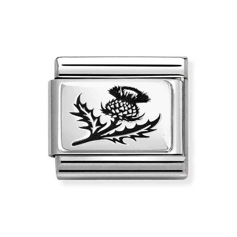 Nomination CLASSIC Silversahine Thistle Flower Charm