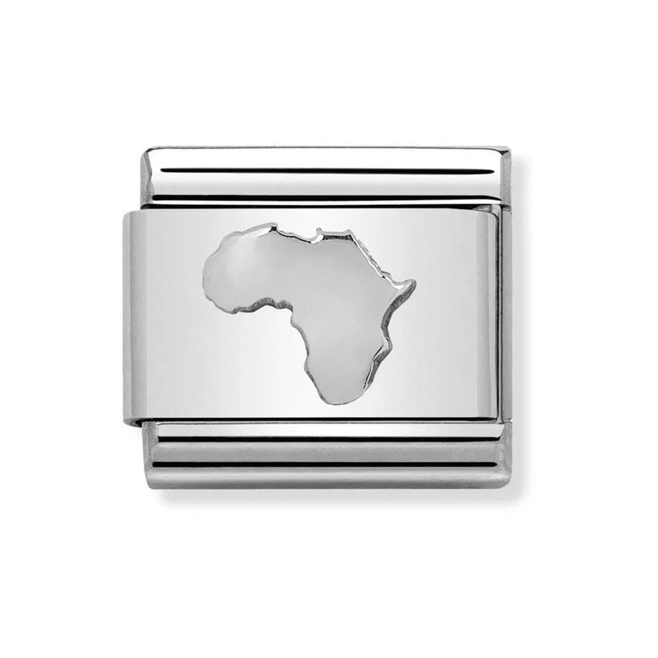Nomination CLASSIC Silvershine Africa Map Charm