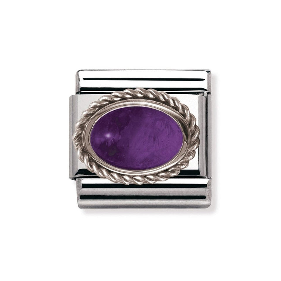 Nomination CLASSIC Silvershine Amethyst Oval Charm