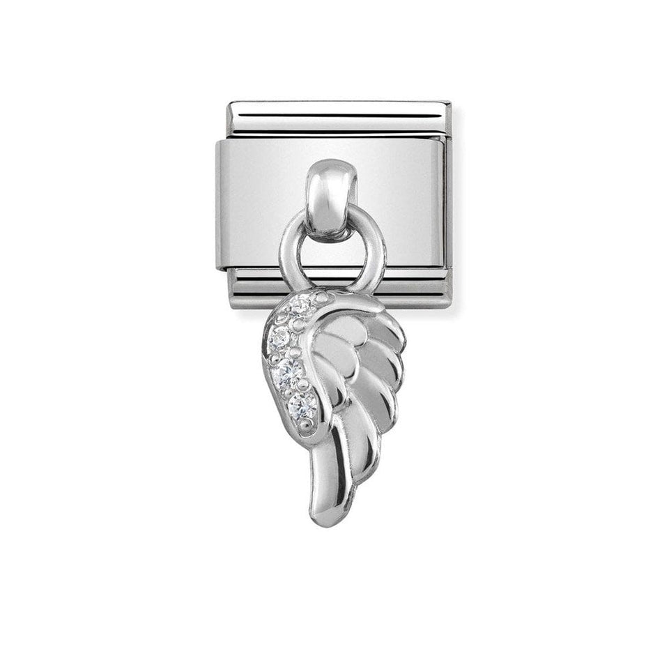Nomination CLASSIC Silvershine Angel Wing Drop Charm