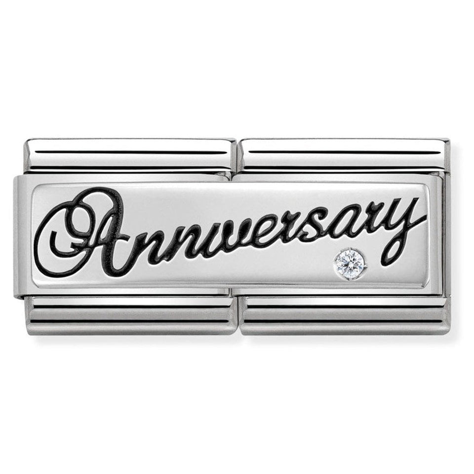 Nomination CLASSIC Silvershine 'ANNIVERSARY' Double Charm