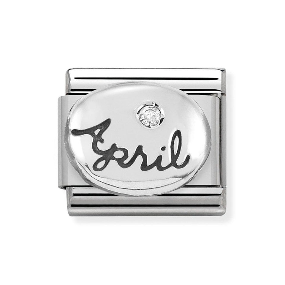 Nomination CLASSIC Silvershine April Birthstone Charm (Diamond)