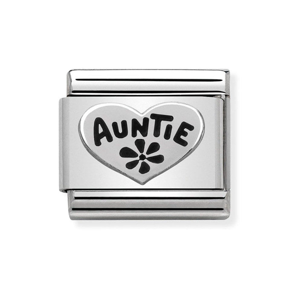 Nomination CLASSIC Silvershine 'AUNTIE' Heart Charm