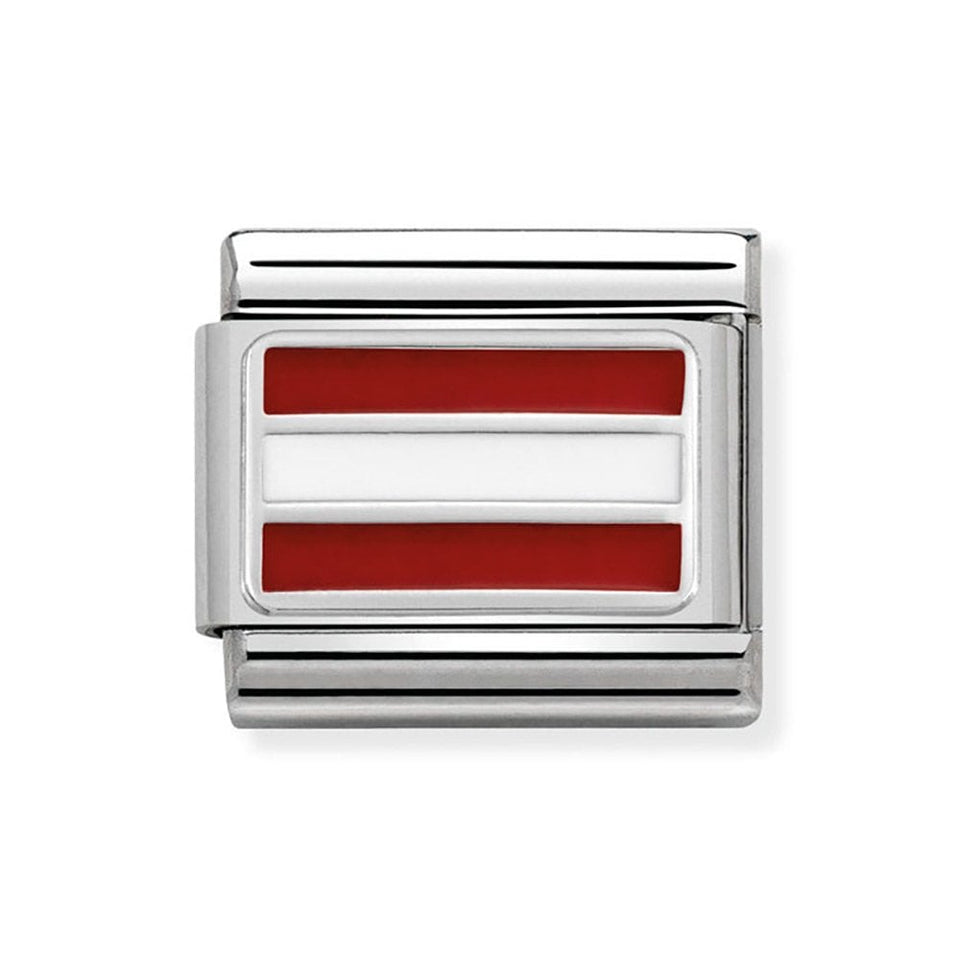 Nomination CLASSIC Silvershine Austria Flag Charm