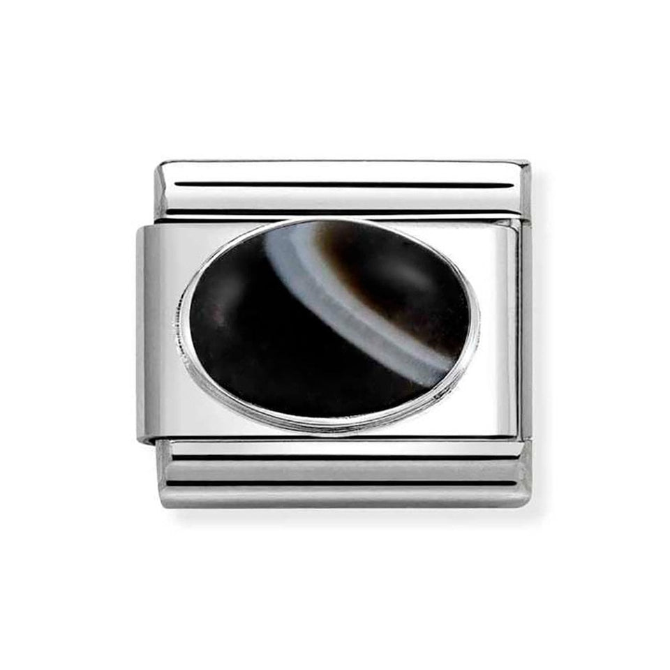 Nomination CLASSIC Silvershine Banded Onyx Stone Charm