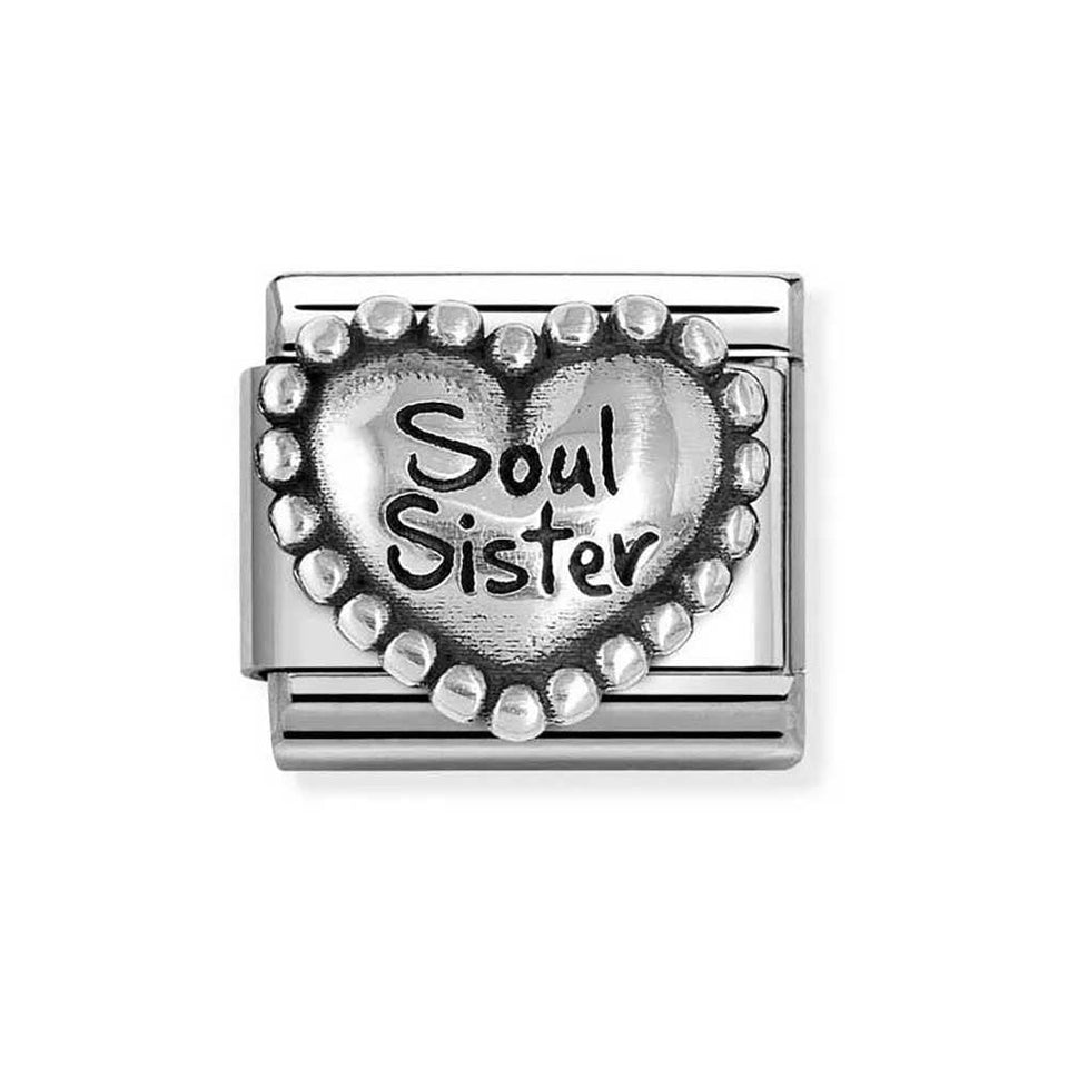 Nomination CLASSIC Silvershine Beaded Soul Sister Heart Charm