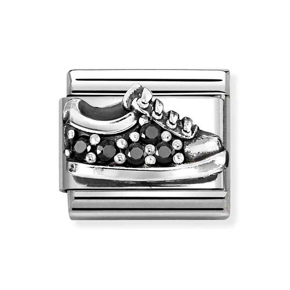 Nomination CLASSIC Silvershine Black Stone Set Sneakers Charm