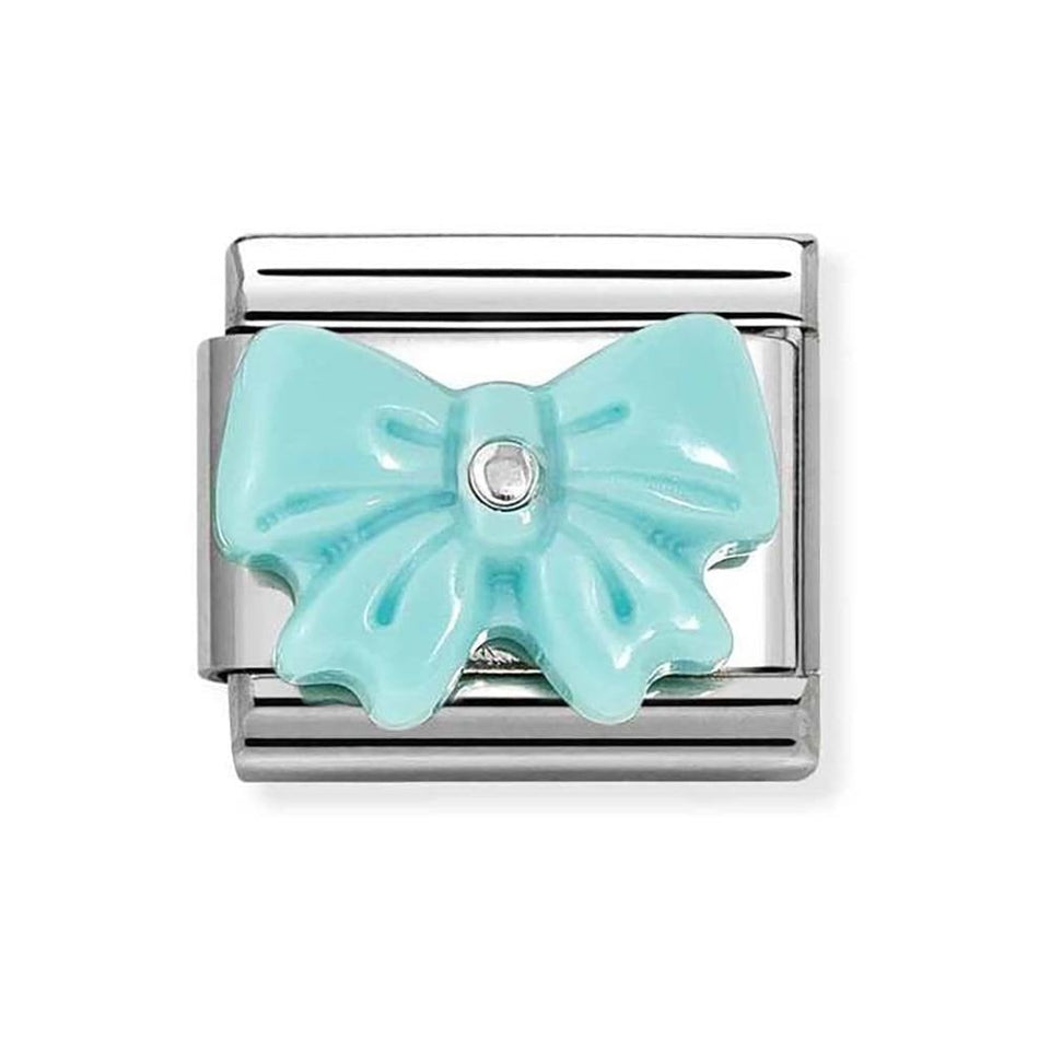 Nomination CLASSIC Silvershine Blue Bow Charm