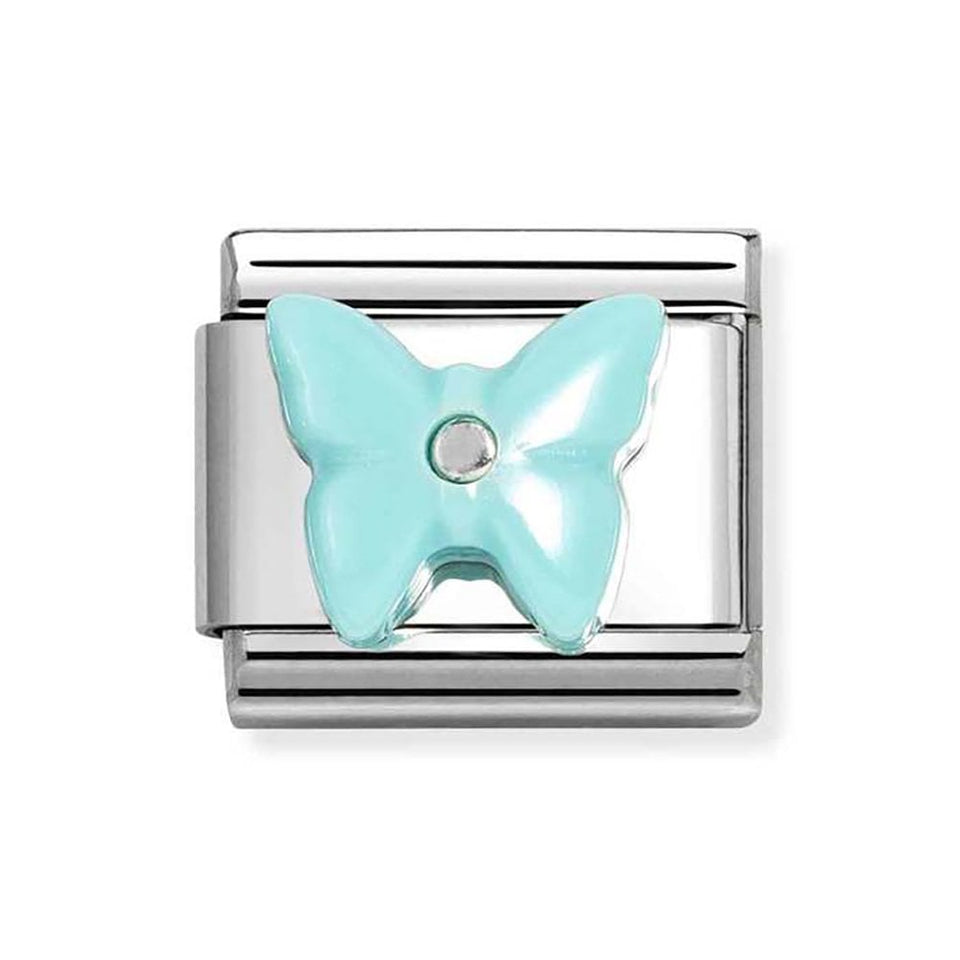 Nomination CLASSIC Silvershine Blue Butterfly Charm