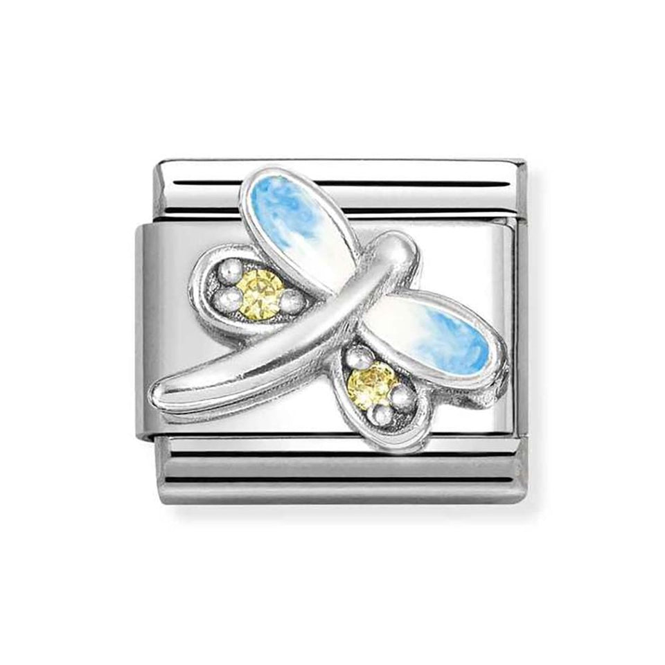 Nomination CLASSIC Silvershine Blue Dragonfly Charm