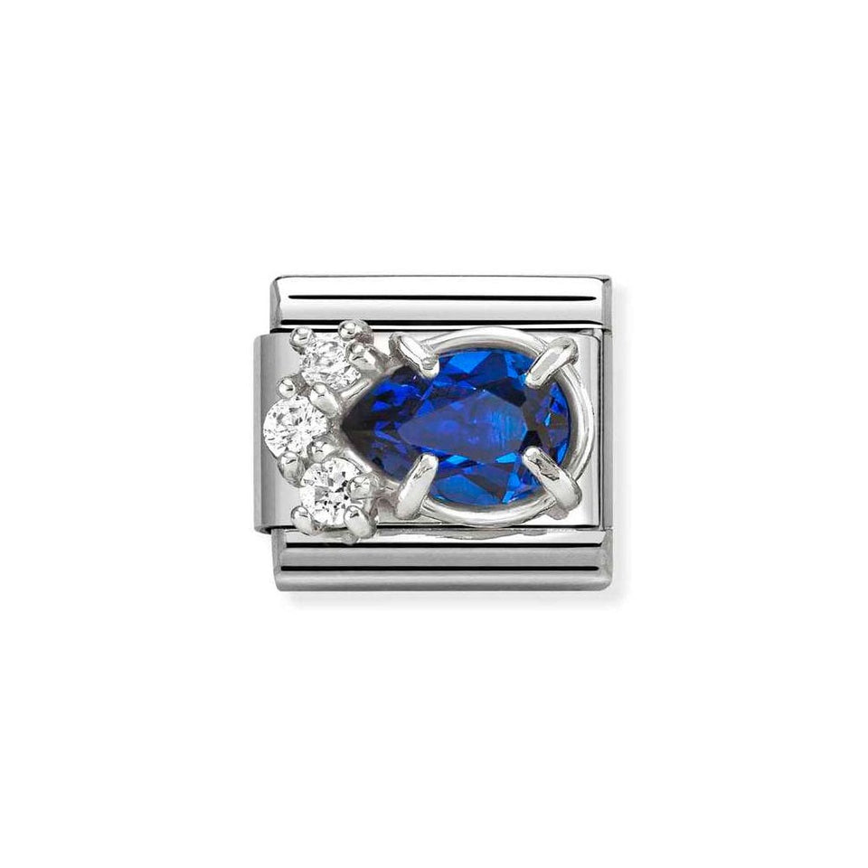 Nomination CLASSIC Silvershine Blue Drop Charm