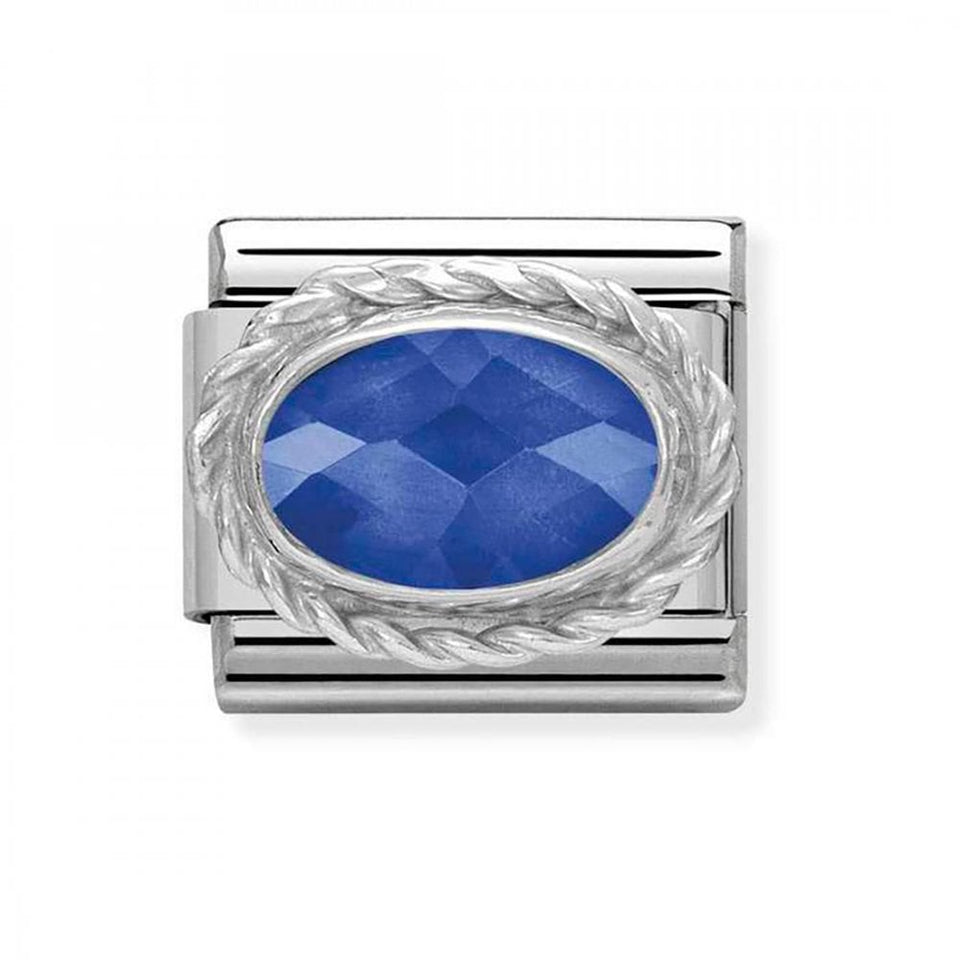 Nomination CLASSIC Silvershine Blue Faceted Charm
