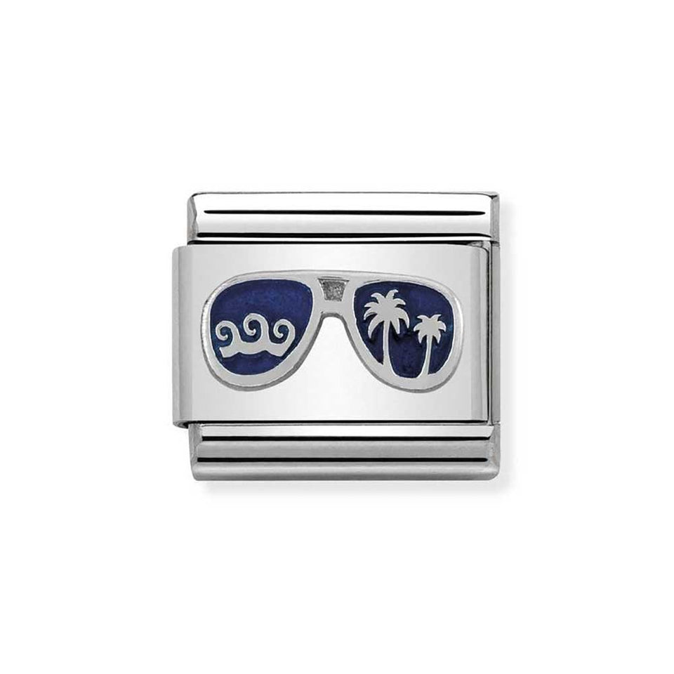 Nomination CLASSIC Silvershine Blue Miami Sunglasses Charm