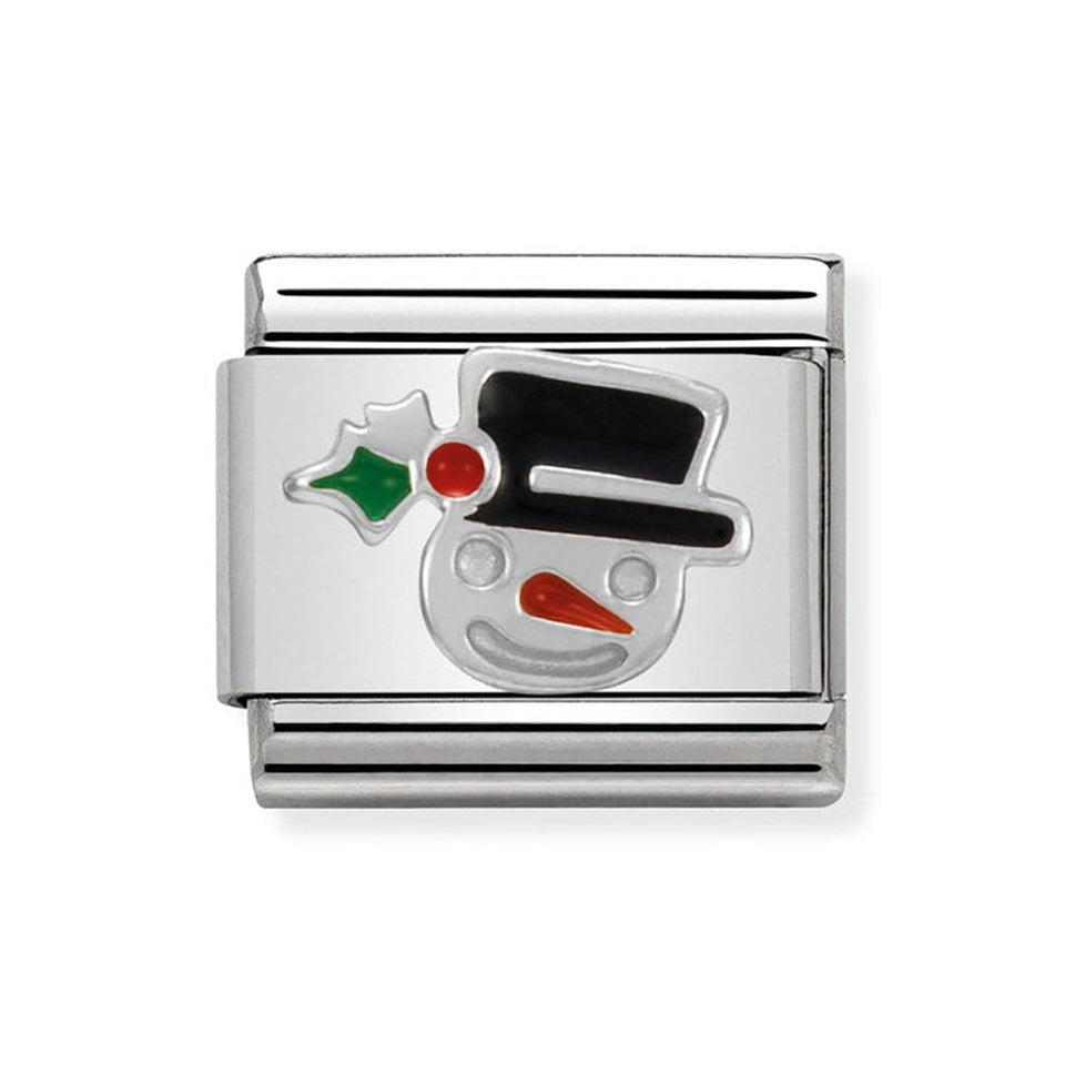 Nomination CLASSIC Silvershine Christmas Snowman Charm