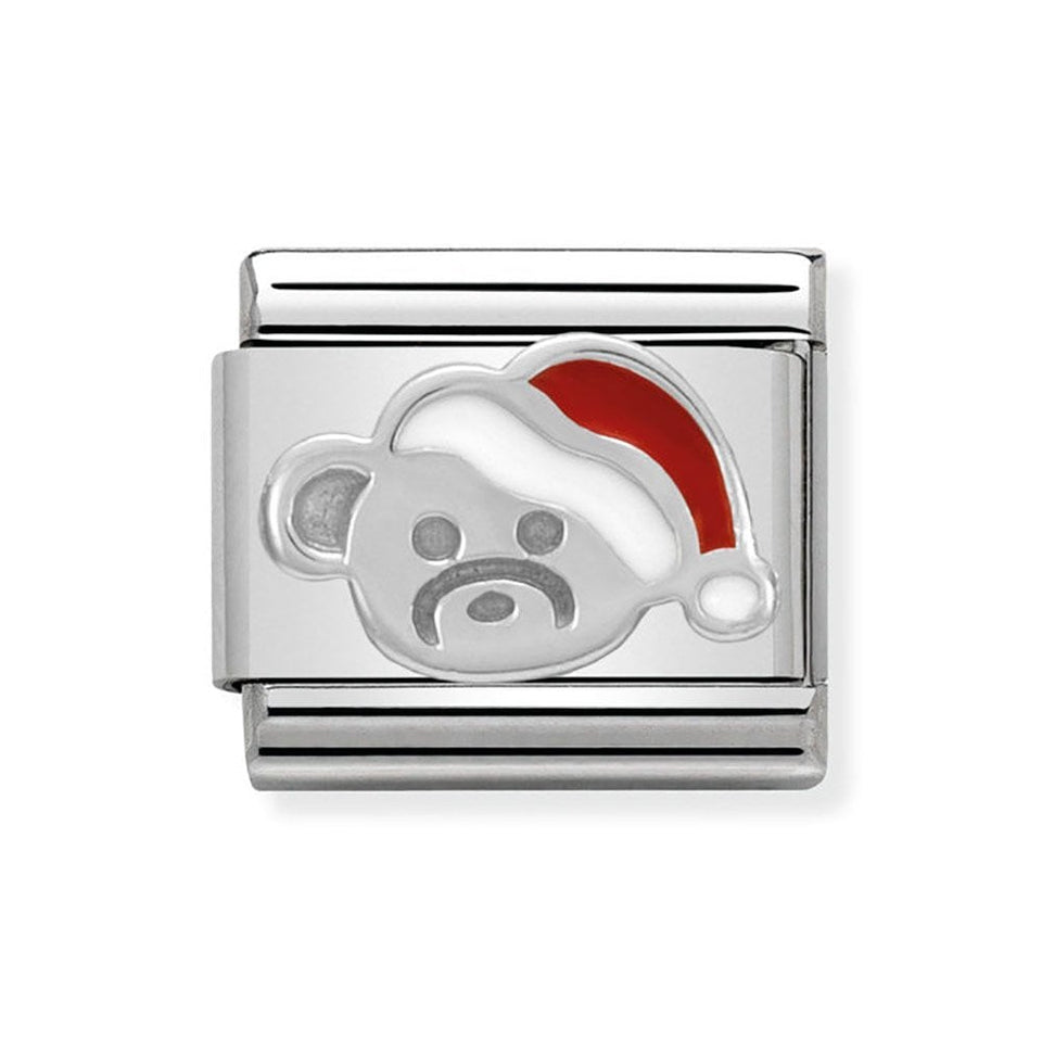 Nomination CLASSIC Silvershine Christmas Teddy Charm