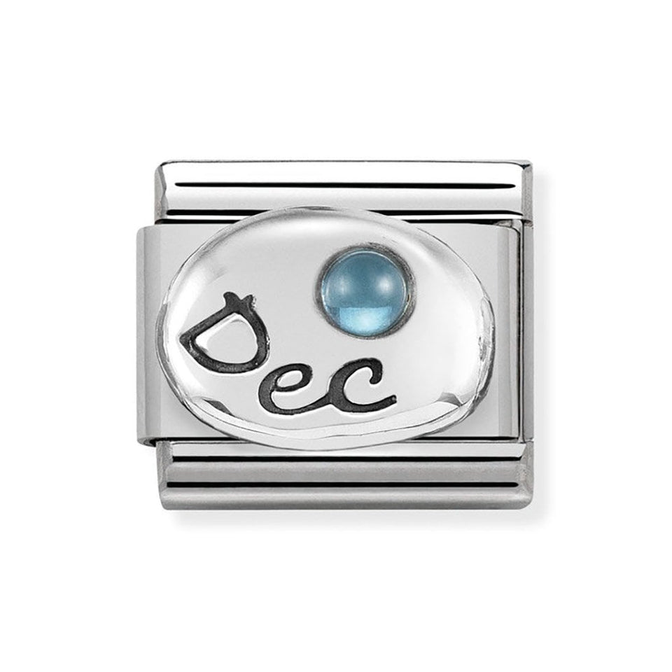 Nomination CLASSIC Silvershine December Birthstone Charm (Blue Topaz)